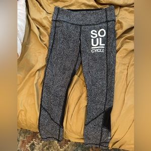 Grey and Black Soul Cycle Yoga Pants from Lululemon. Size M